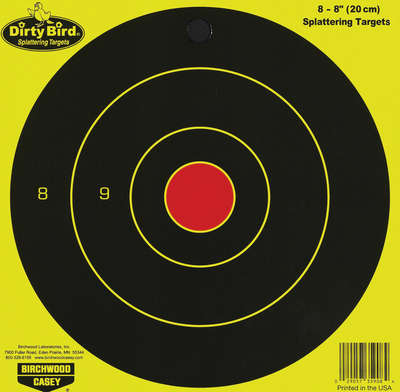 Targets Birchwood Casey Dirty Bird B/C DIRTY BIRD YELLOW RND TGT 8-8"